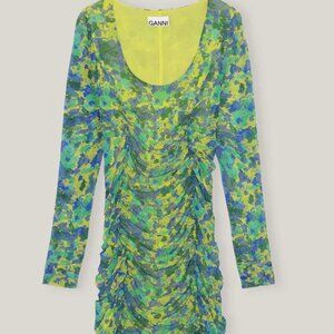 Ganni Midi Ruched Dress - NWT
